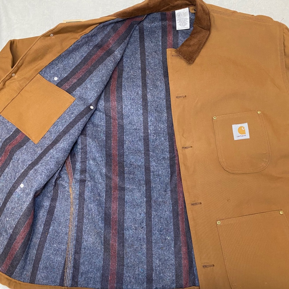 NOS‎ Vintage Carhartt 6BLC Chore Coat 2XL 52R Blanket Lined Brown Duck USA - Picture 6 of 16